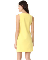 gelbes besticktes gerade geschnittenes Kleid von Moschino