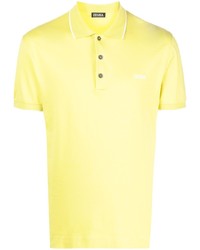 gelbes besticktes Polohemd von Zegna