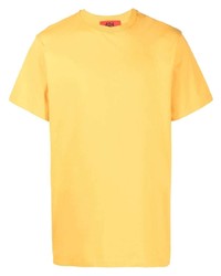 gelbes besticktes T-Shirt mit einem Rundhalsausschnitt von 424
