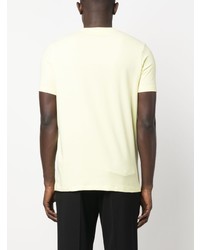 gelbes besticktes T-Shirt mit einem Rundhalsausschnitt von Karl Lagerfeld