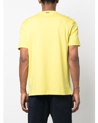 gelbes besticktes T-Shirt mit einem Rundhalsausschnitt von Zegna