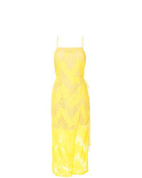 gelbes Camisole-Kleid aus Spitze
