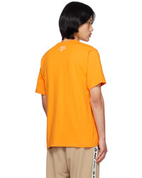 gelbes Camouflage T-Shirt mit einem Rundhalsausschnitt von AAPE BY A BATHING APE