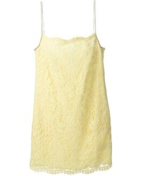 gelbes gerade geschnittenes Kleid aus Spitze von Emilio Pucci