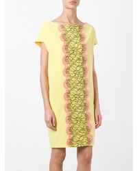 gelbes gerade geschnittenes Kleid aus Spitze von Boutique Moschino