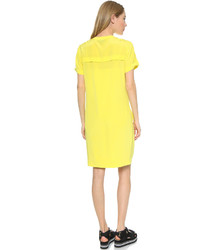 gelbes gerade geschnittenes Kleid von DKNY