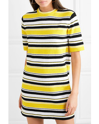 gelbes horizontal gestreiftes gerade geschnittenes Kleid von Marc Jacobs