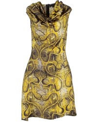 gelbes Kleid mit Leopardenmuster
