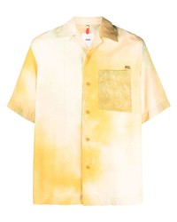 gelbes Mit Batikmuster Kurzarmhemd von Oamc