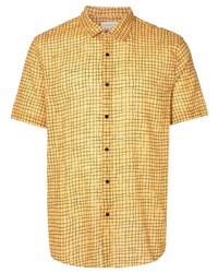 gelbes Kurzarmhemd mit Karomuster von OSKLEN