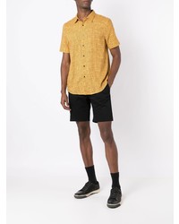 gelbes Kurzarmhemd mit Karomuster von OSKLEN