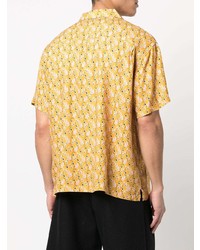 gelbes Kurzarmhemd mit Paisley-Muster von Stussy