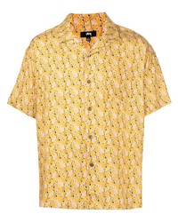 gelbes Kurzarmhemd mit Paisley-Muster von Stussy