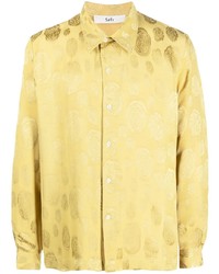 gelbes Langarmhemd mit Blumenmuster von Séfr