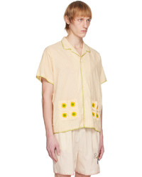 gelbes Langarmhemd mit Karomuster von HARAGO