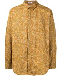 gelbes Langarmhemd mit Paisley-Muster von Engineered Garments