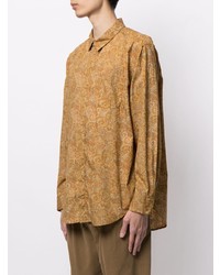 gelbes Langarmhemd mit Paisley-Muster von Engineered Garments