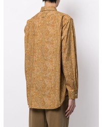 gelbes Langarmhemd mit Paisley-Muster von Engineered Garments