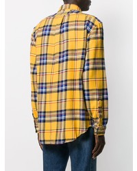 gelbes Langarmhemd mit Schottenmuster von Polo Ralph Lauren