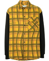 gelbes Langarmhemd mit Schottenmuster von Off-White