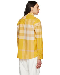 gelbes Langarmhemd mit Schottenmuster von Burberry