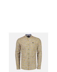 gelbes Langarmhemd mit Vichy-Muster von LERROS