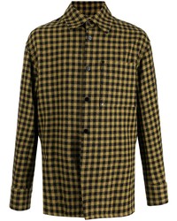 gelbes Langarmhemd mit Vichy-Muster von Wooyoungmi