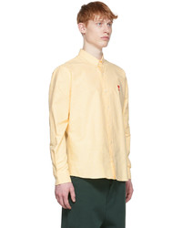 gelbes Langarmhemd mit Vichy-Muster von AMI Alexandre Mattiussi