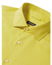 gelbes Langarmhemd von Zegna