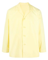 gelbes Langarmhemd von Homme Plissé Issey Miyake