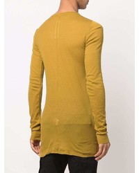 gelbes Langarmshirt von Rick Owens