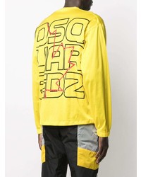 gelbes Langarmshirt von DSQUARED2