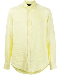 gelbes Leinen Langarmhemd von Emporio Armani