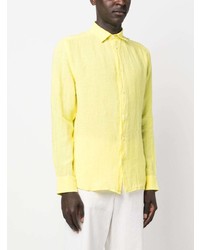 gelbes Leinen Langarmhemd von Peuterey