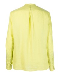 gelbes Leinen Langarmhemd von Tintoria Mattei