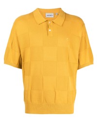 gelbes Polohemd mit Karomuster von Carhartt WIP