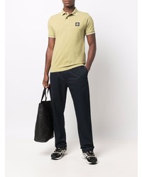 gelbes Polohemd von Stone Island