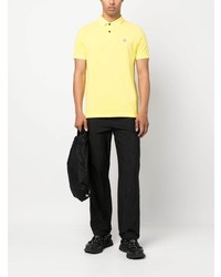 gelbes Polohemd von Stone Island