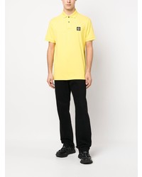 gelbes Polohemd von Stone Island