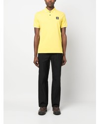 gelbes Polohemd von Stone Island