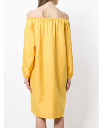 gelbes schulterfreies Kleid von Fendi Vintage