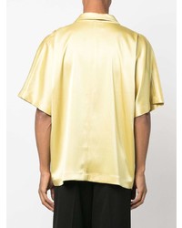 gelbes Seide Kurzarmhemd von Nanushka
