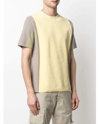 gelbes Strick T-Shirt mit einem Rundhalsausschnitt von Jacquemus