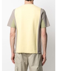 gelbes Strick T-Shirt mit einem Rundhalsausschnitt von Jacquemus