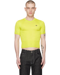 gelbes Strick T-Shirt mit einem Rundhalsausschnitt von Vivienne Westwood