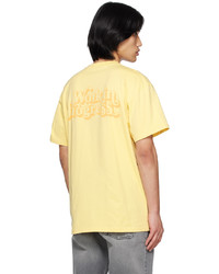 gelbes Strick T-Shirt mit einem Rundhalsausschnitt von CARHARTT WORK IN PROGRESS
