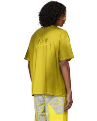 gelbes Strick T-Shirt mit einem Rundhalsausschnitt von A-Cold-Wall*