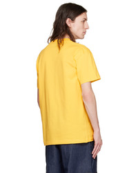 gelbes Strick T-Shirt mit einem Rundhalsausschnitt von Jacquemus