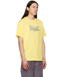 gelbes Strick T-Shirt mit einem Rundhalsausschnitt von Dime