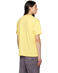 gelbes Strick T-Shirt mit einem Rundhalsausschnitt von Dime